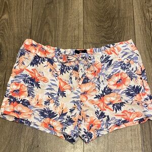 GAP Floral High Waist Women's Shorts - pinks and Blue size 10